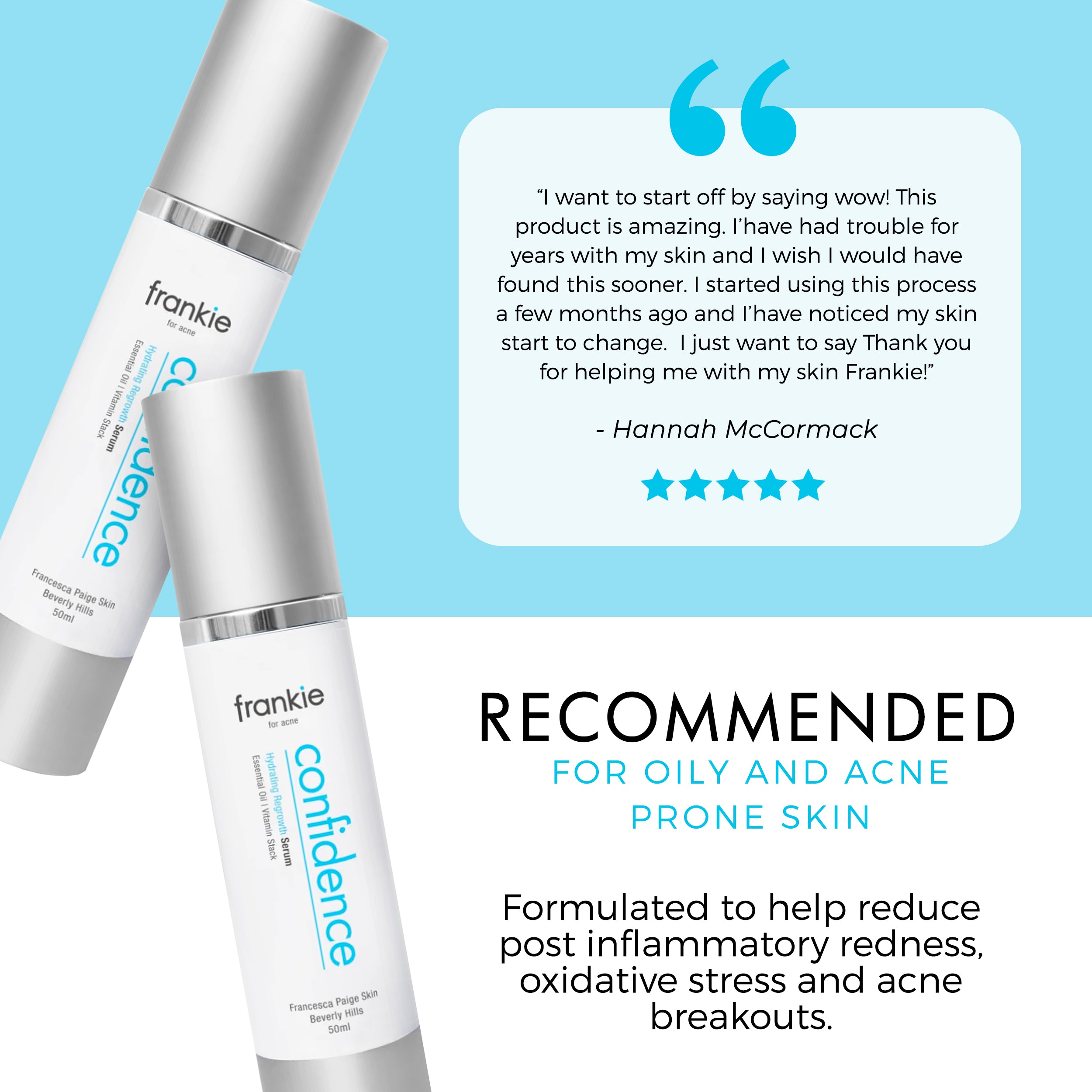 Confidence Cream Serum | Lightweight Acne Moisturizer | fp Skin